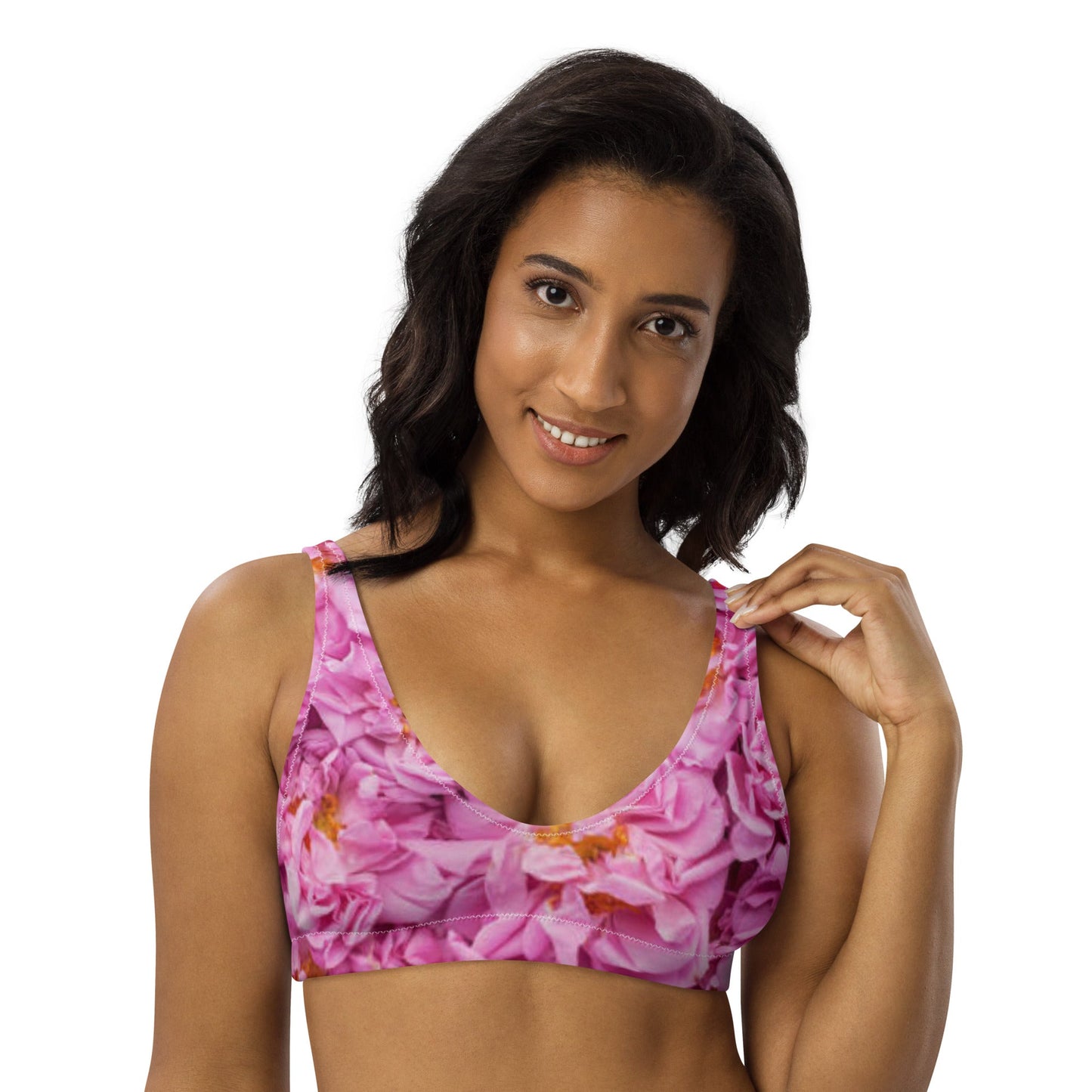 Women's rose padded bikini top - PratSN