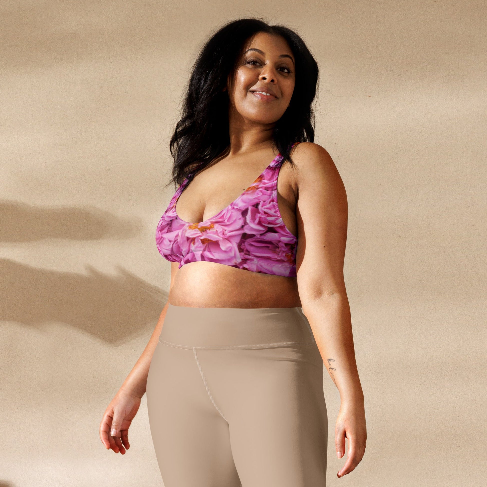 Women's rose padded bikini top - PratSN