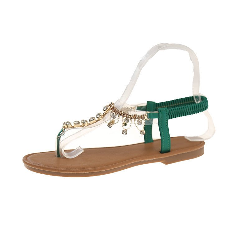 Women's Sandals New Big Rhinestone Fashion - PratSN