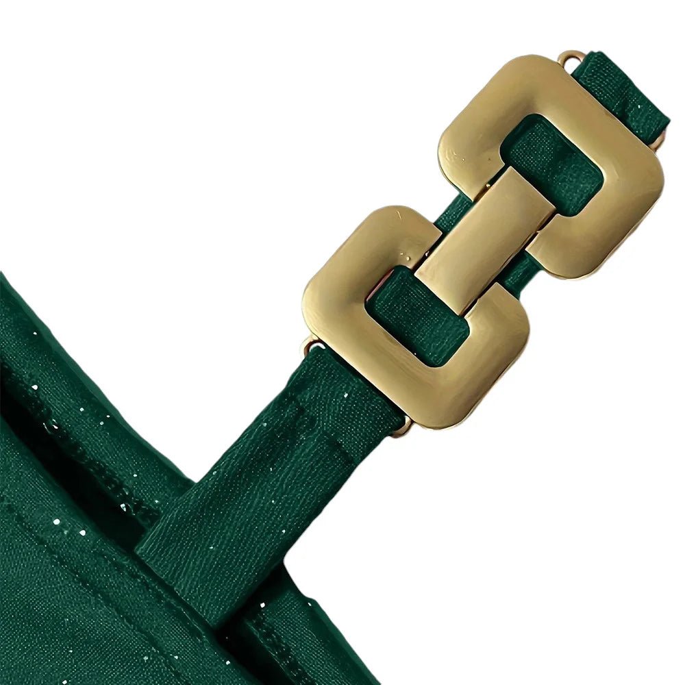 Women's Sexy Diagonol Collar Chain Long Sleeve Bodycon Mini Dress Autumn Ladies Slim Fit Party Cocktail Evening Pullover Dresses - PratSN