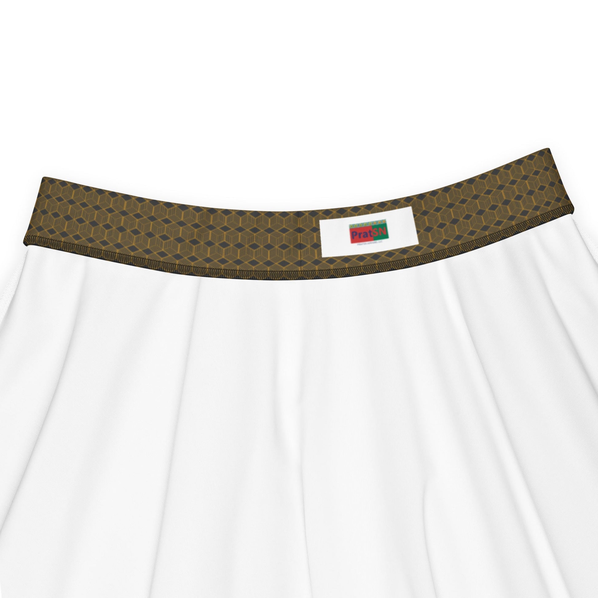 Women's skater skirt, Eclipse fill skirt, Festive and geometric pattern skater skirt, Cut & sew sublimation skirt, skater skirt for summer and spring - PratSN