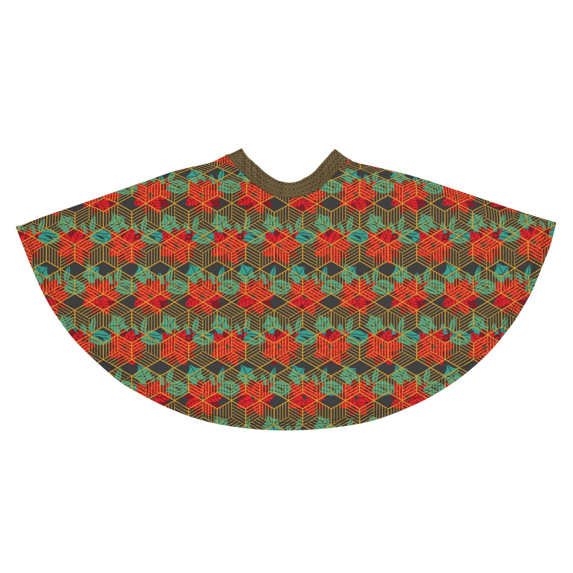 Women's skater skirt, Eclipse fill skirt, Festive and geometric pattern skater skirt, Cut & sew sublimation skirt, skater skirt for summer and spring - PratSN