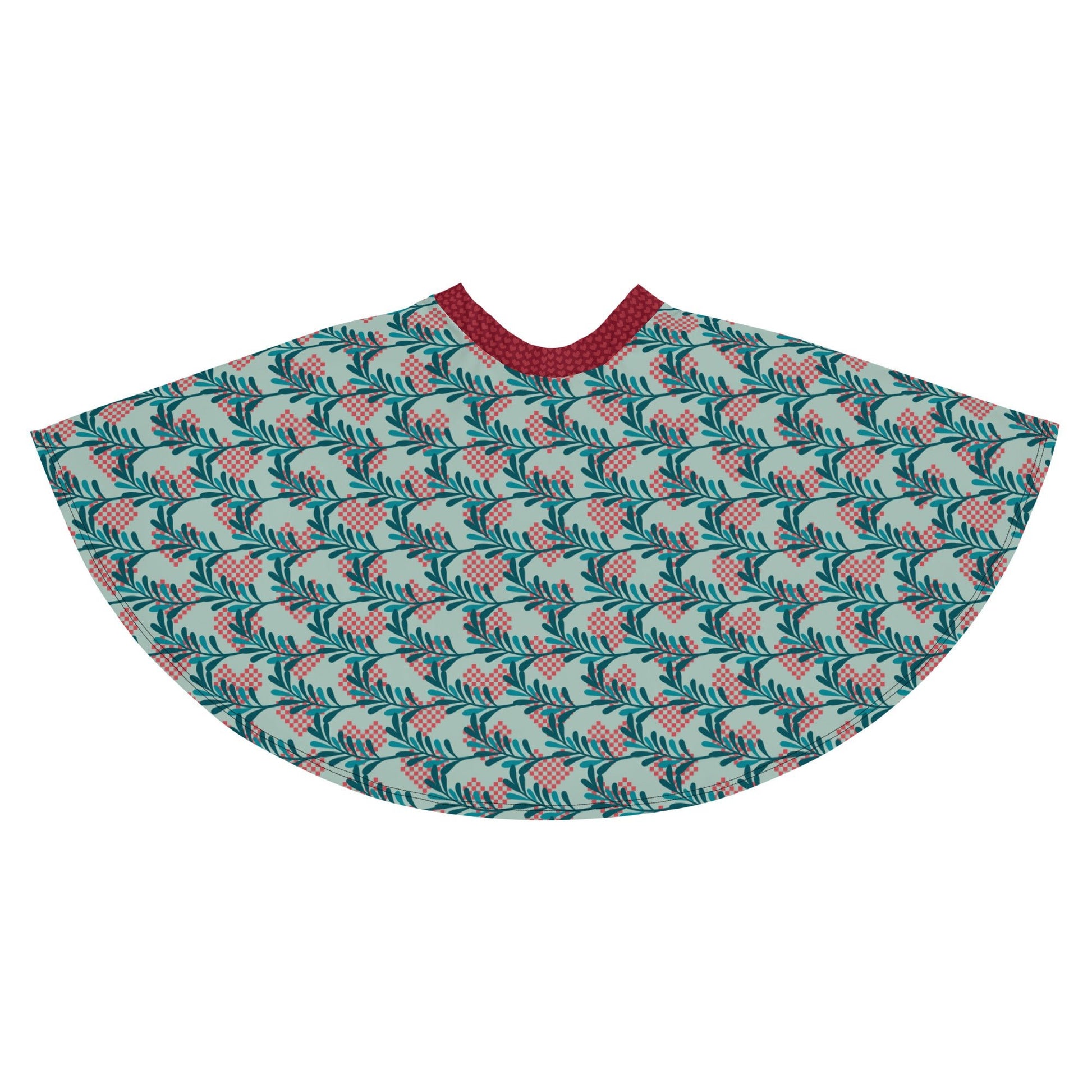 Women's skater skirt, Opal skater skirt, Festive pattern skater skirt, Cut & sew sublimation skirt, skater skirt for summer and spring festival - PratSN