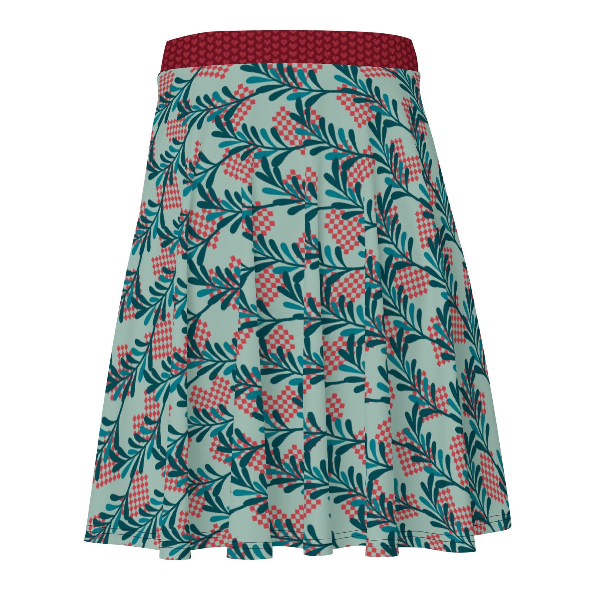Women's skater skirt, Opal skater skirt, Festive pattern skater skirt, Cut & sew sublimation skirt, skater skirt for summer and spring festival - PratSN