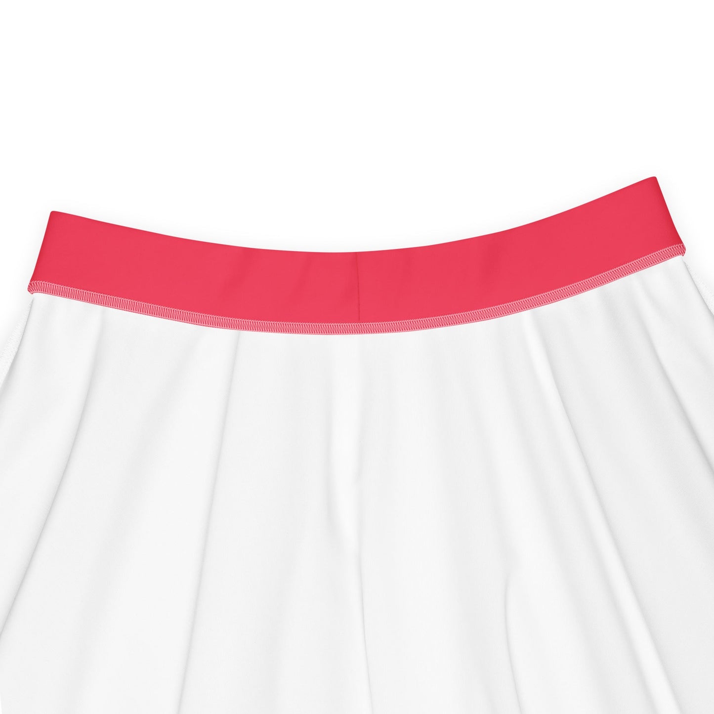 Women's skater skirt, Radical red color skirt, Festive and blooming pattern skater skirt, Cut & sew sublimation skirt, skater skirt for summer and spring - PratSN