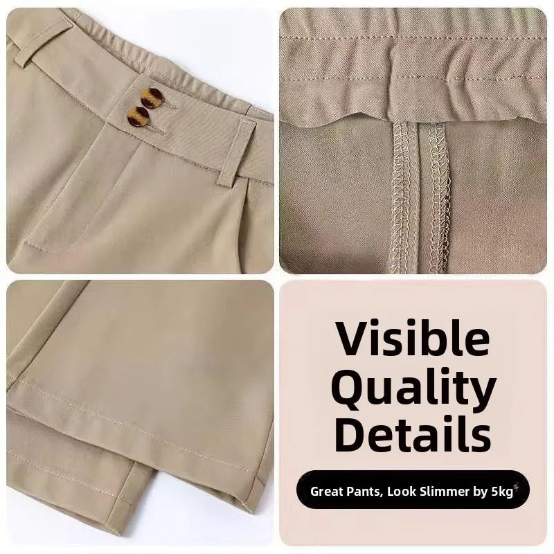 Women's Slim Fit High Waist Bell Bot Pants Casual Elastic Suit Pants Long High Waist Flared Trousers - PratSN