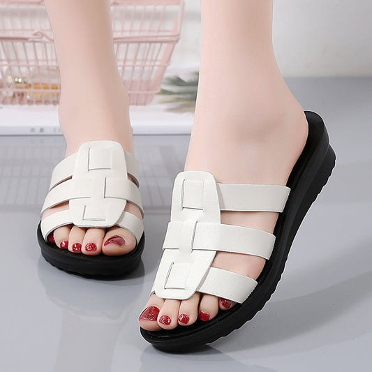 Women's Slippers Large Size Flat Bottom Fashionable Soft Bottom - PratSN