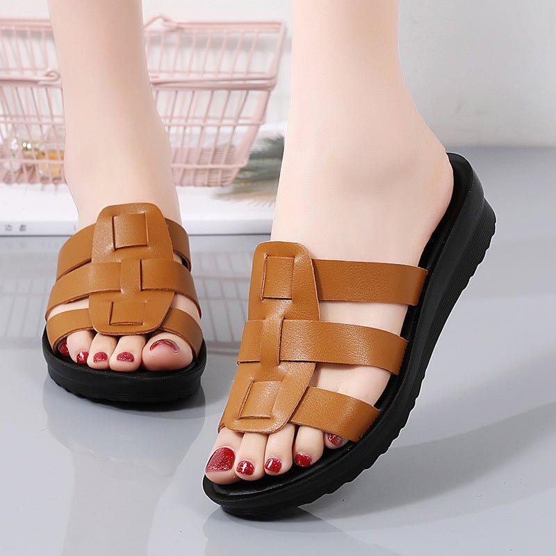 Women's Slippers Large Size Flat Bottom Fashionable Soft Bottom - PratSN