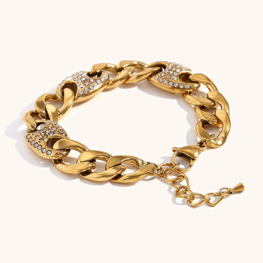 Women's Special - interest Design Personalized Bracelet Stainless Steel 18K Gold Plating - PratSN
