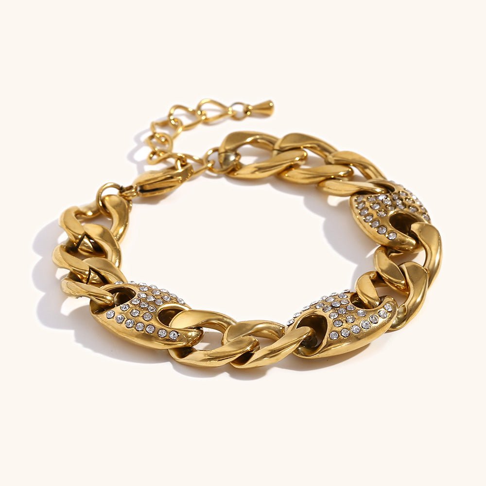 Women's Special - interest Design Personalized Bracelet Stainless Steel 18K Gold Plating - PratSN