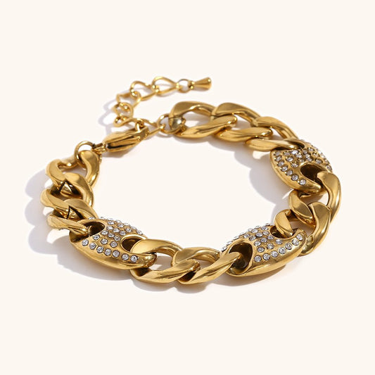 Women's Special - interest Design Personalized Bracelet Stainless Steel 18K Gold Plating - PratSN