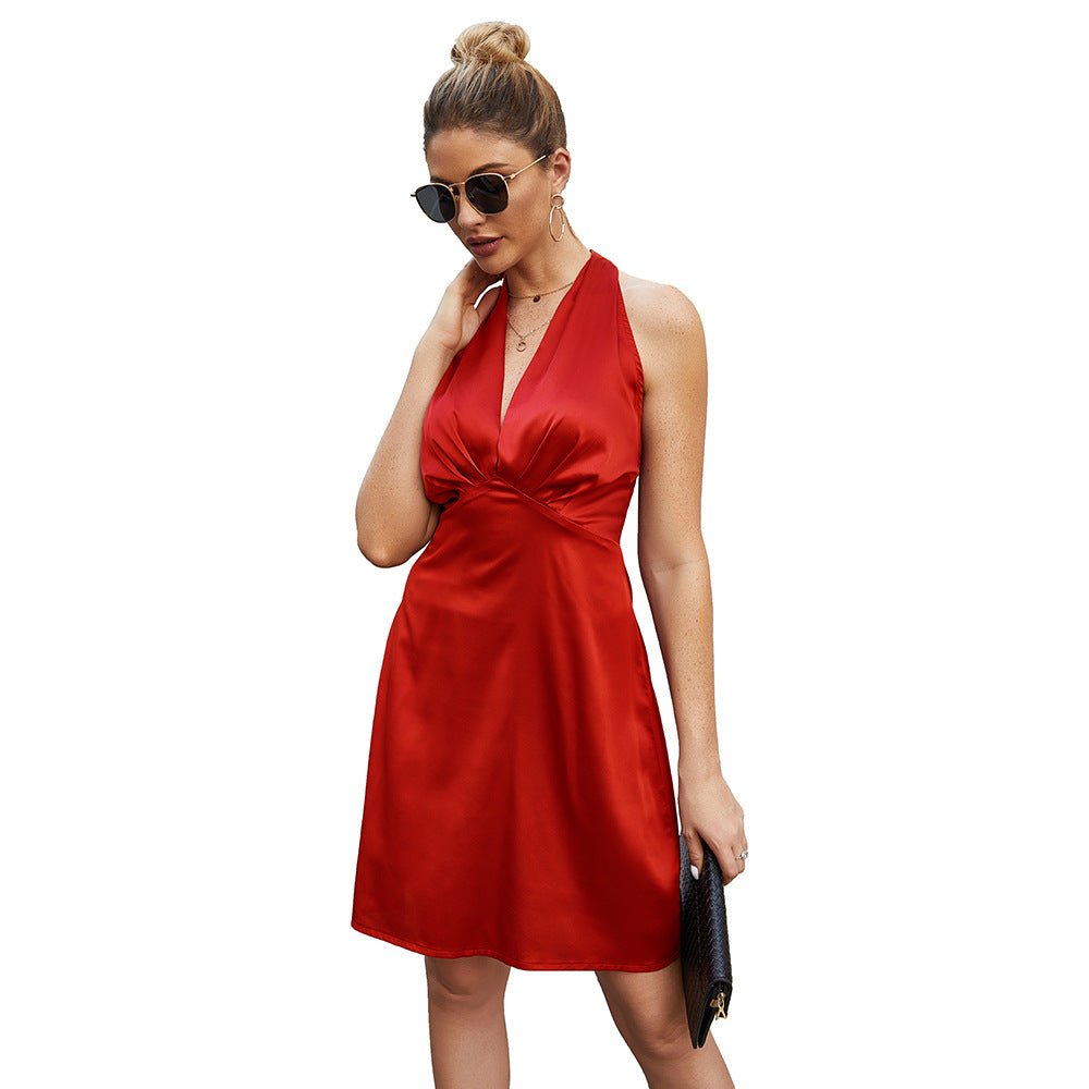 Women's Spring Dress Women's Backless Dress - PratSN