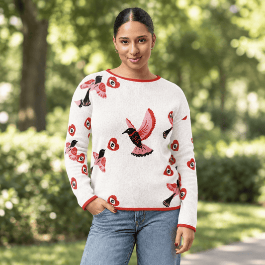 Women’s straight bottom knitted sweater - PratSN