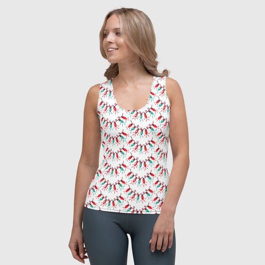 Women's sublimation cut & sew tank top, Floral tank top, Multicolor tank top, Hand sewn, tank top for summer and spring - PratSN