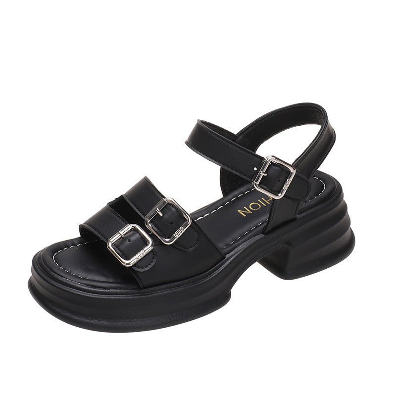 Women's Summer New All - Match Platform Beach Shoes Strap Roman Sandals - PratSN