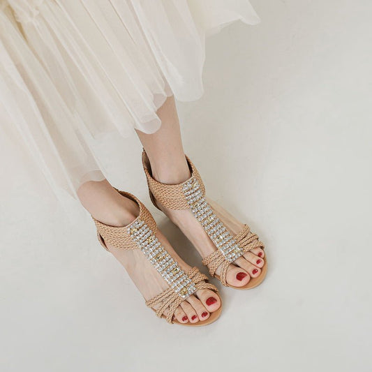 Women's Summer Sandals Rhinestone Non - slip - PratSN