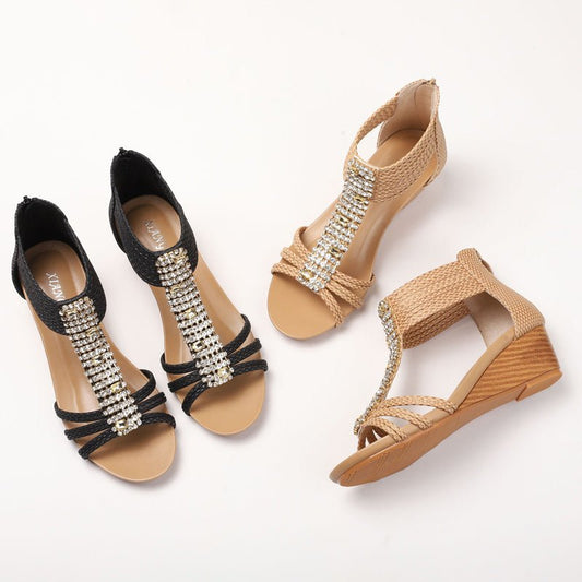 Women's Summer Sandals Rhinestone Non - slip - PratSN