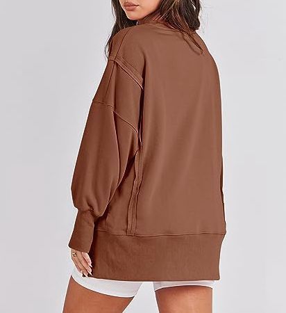 Women's Sweatshirt Crew Neck Long Sleeve Pullover Hoodies Tops Fashion Fall Winter - PratSN