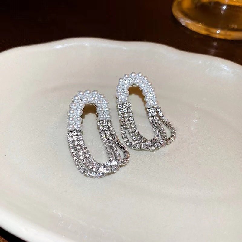 Women's Tassel Earrings, Multi - layer Tassel Pearl - PratSN