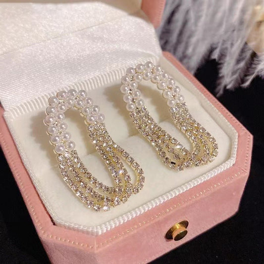 Women's Tassel Earrings, Multi - layer Tassel Pearl - PratSN