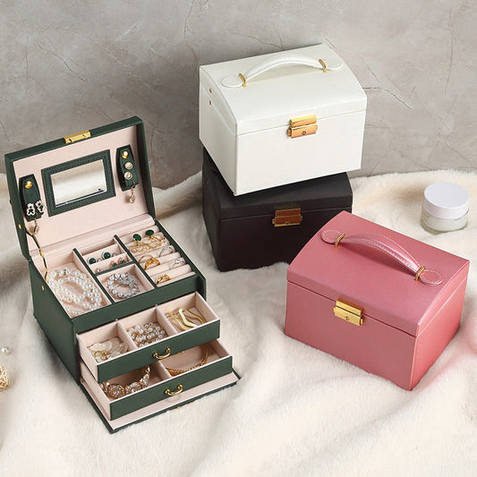 Women's Three - tier Jewelry Organizer Drawer Portable - PratSN