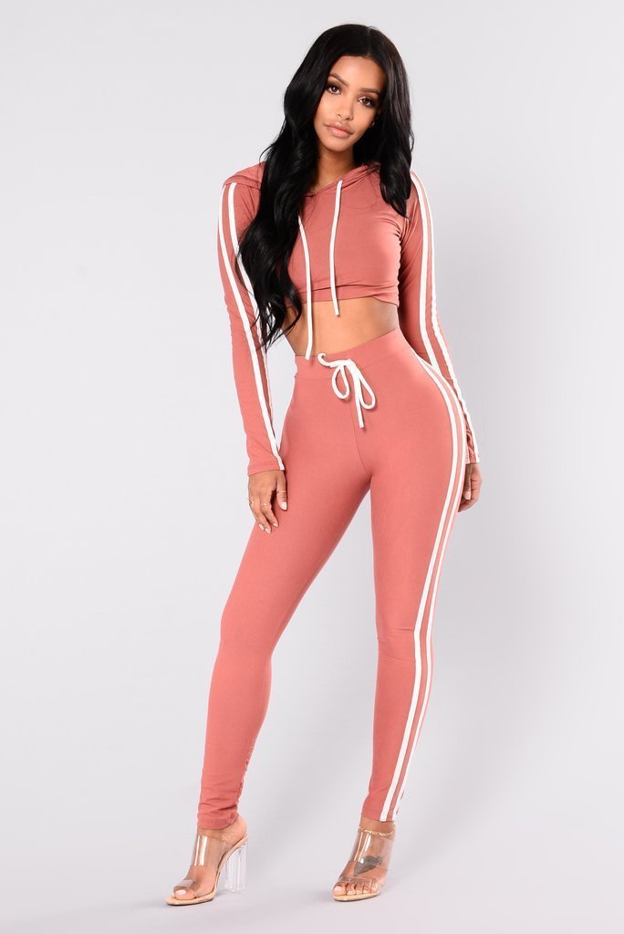 Women's Tracksuit Crop Top Hoodies Sweatshirt Pants Sets Slim Wear Casual Suit - PratSN