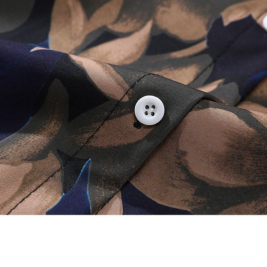 Women's Trendy Floral Full Print Long Sleeve Shirt - PratSN