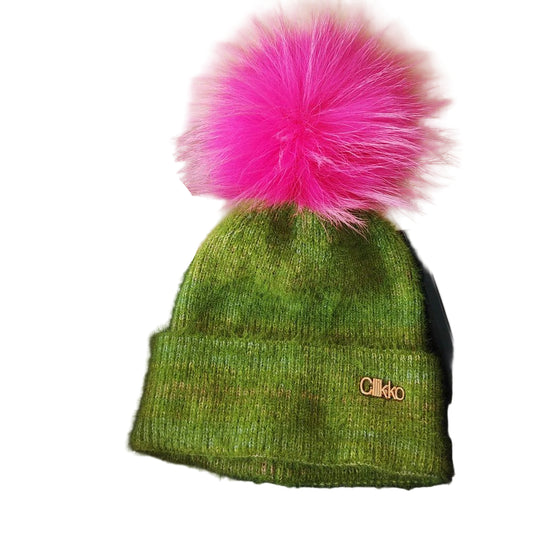 Women's Trendy gradient thickened faux wool knitted hat autumn and winter - PratSN