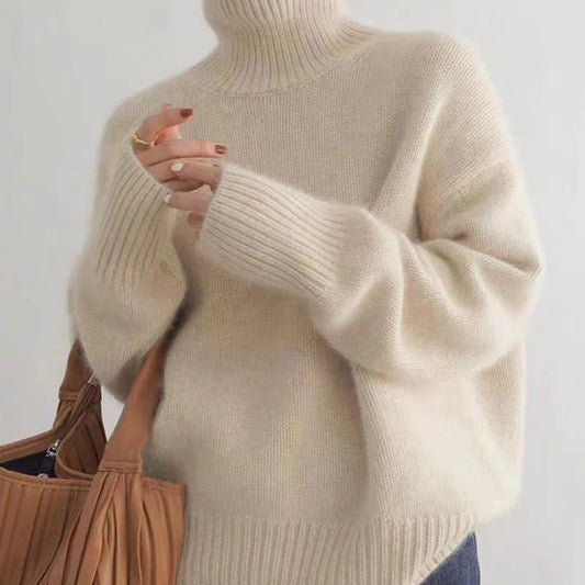 Women's Turtleneck Autumn And Winter Thickening Inner Wear Base Cashmere Sweater - PratSN