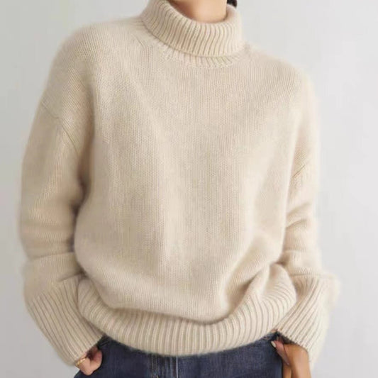 Women's Turtleneck Wool Thick Loose Knitted Bottoming Sweater - PratSN