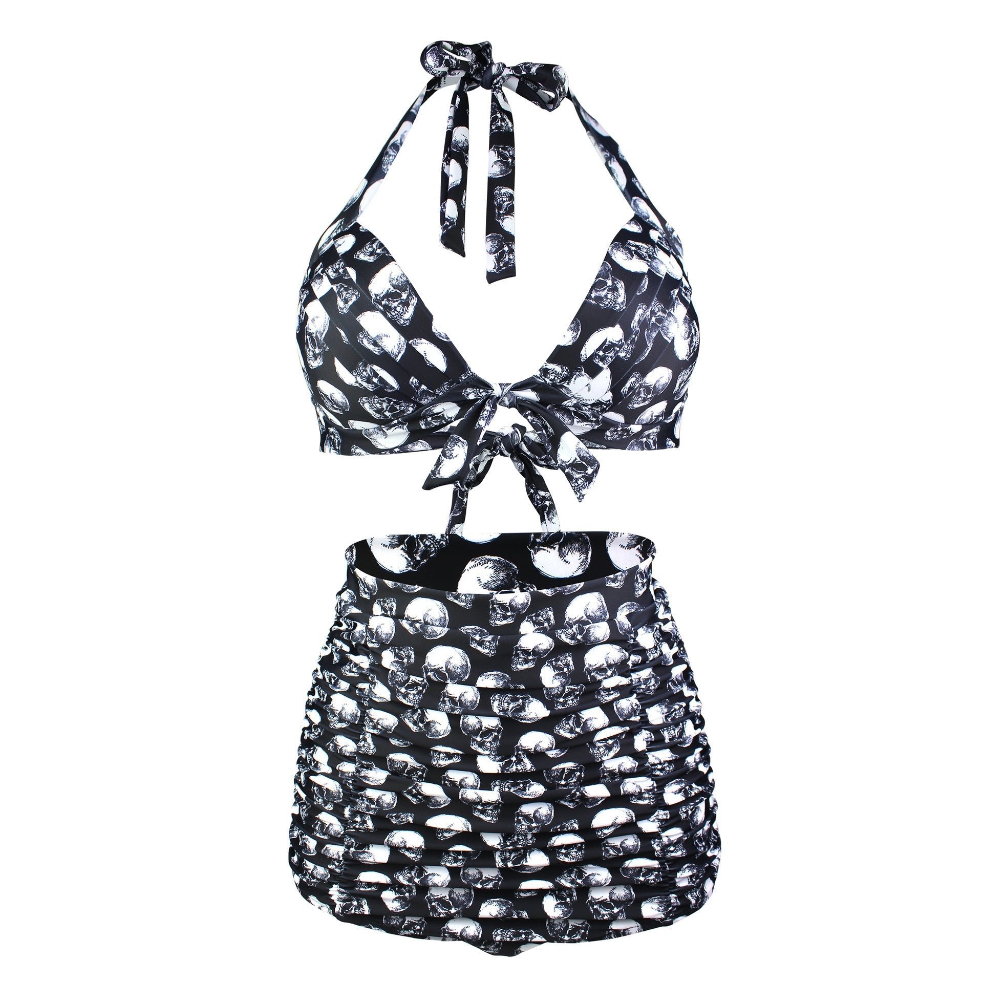 Women's two - piece skull print bikini set - PratSN