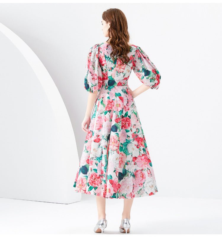 Women's Waist - tight Long Temperament Dress - PratSN