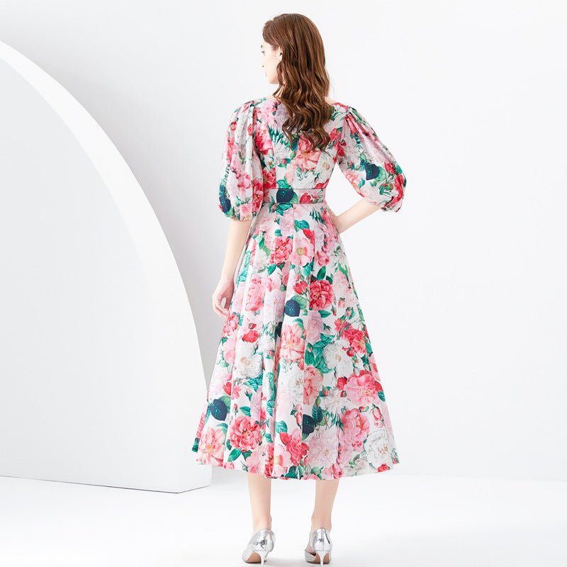 Women's Waist - tight Long Temperament Dress - PratSN