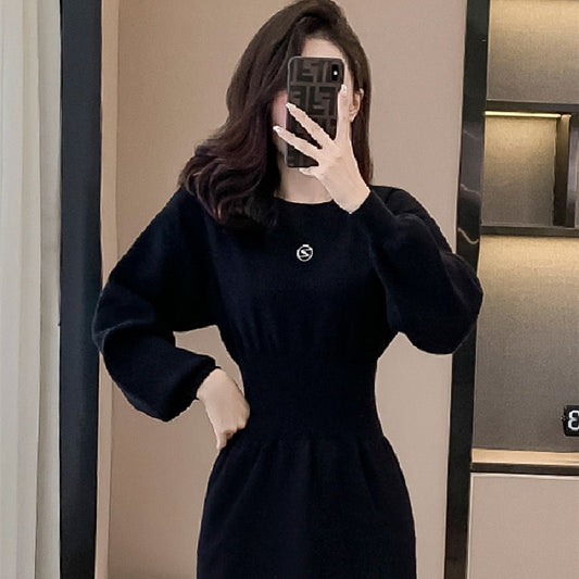 Women's With Black Knit Dress - PratSN