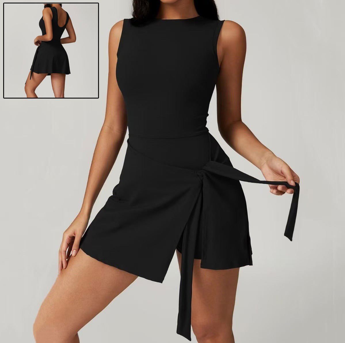 Women's Yoga Sleeveless Sports Romper Yoga Jumpsuits Fitness One Piece Workout Backless Rompers Tank Top Shorts Sportswear - PratSN