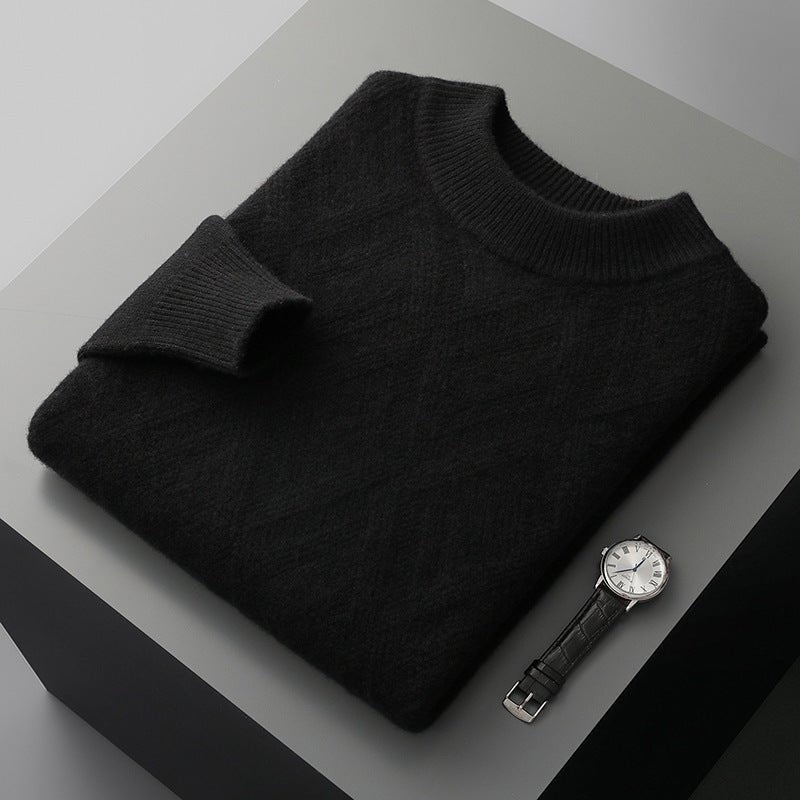 Woolen Sweater Men's Half Turtleneck Thickened Sweater Casual - PratSN