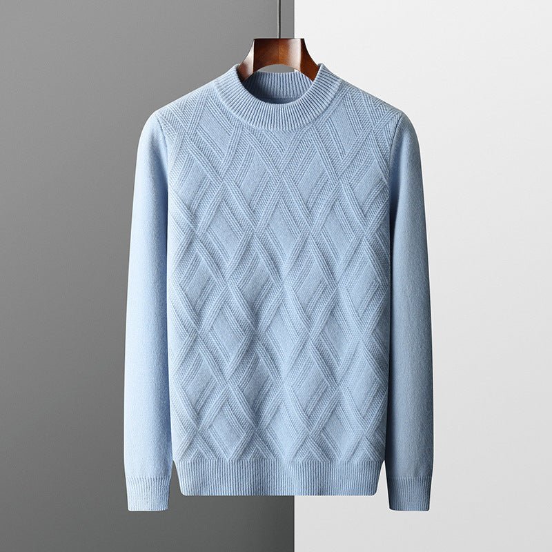Woolen Sweater Men's Half Turtleneck Thickened Sweater Casual - PratSN