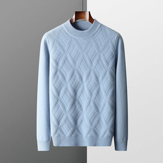 Woolen Sweater Men's Half Turtleneck Thickened Sweater Casual - PratSN