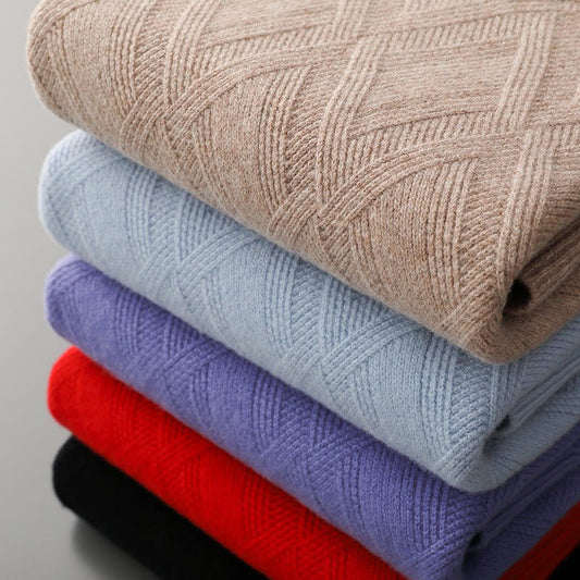 Woolen Sweater Men's Half Turtleneck Thickened Sweater Casual - PratSN