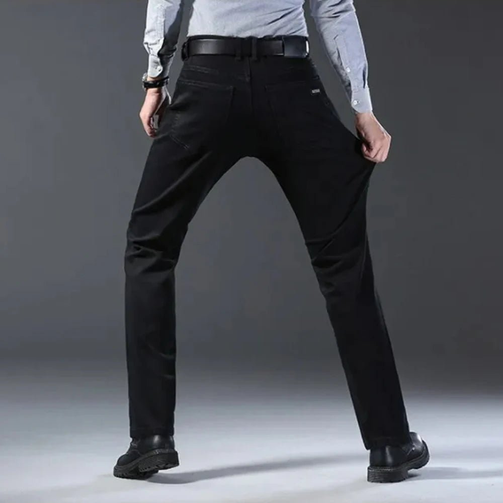Wthinlee Business Men Jeans Casual Straight Stretch Fashion Classic Blue Black Work Denim Trousers Spring Summer Brand Clothing - PratSN