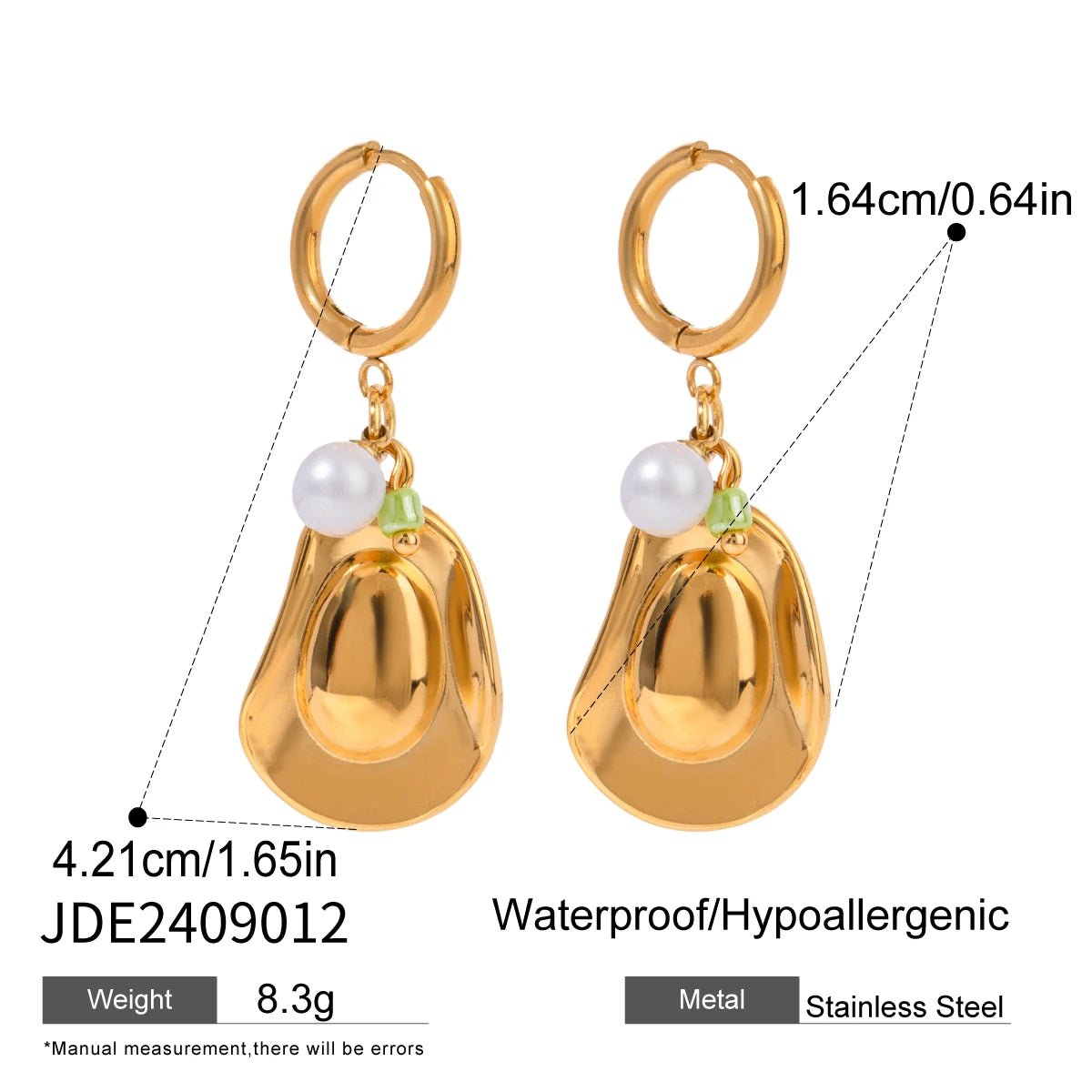 Youthway Flower Heart Ceramic Drop Dangle Stainless Steel Earrings Party Charm Romantic Jewelry for Women Gift 2024 - PratSN