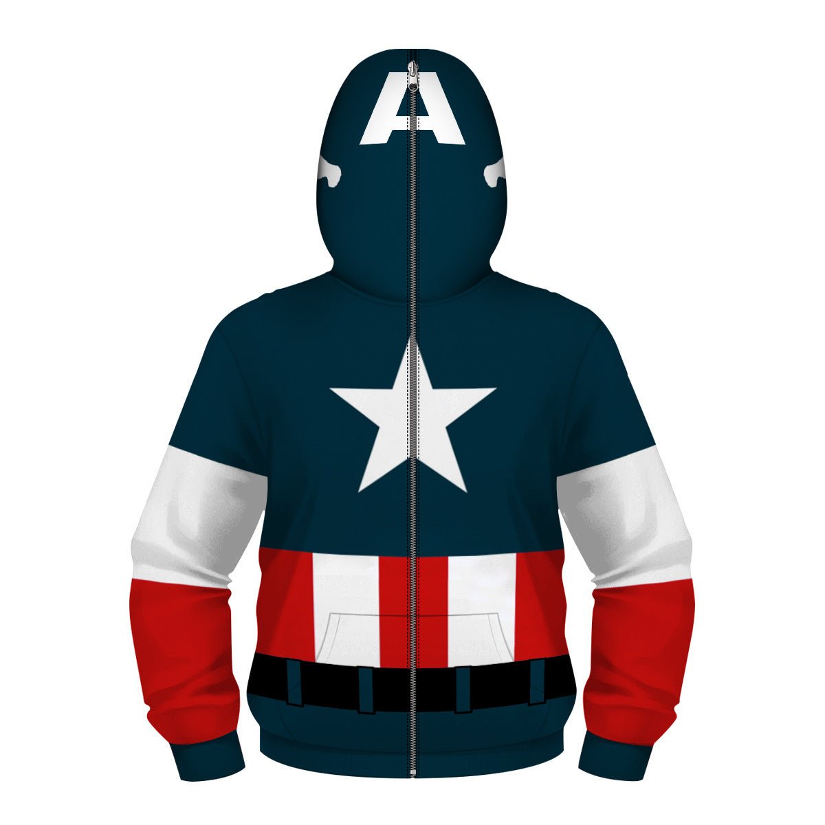 Zip Long Sleeve Hooded Sweatshirt - PratSN